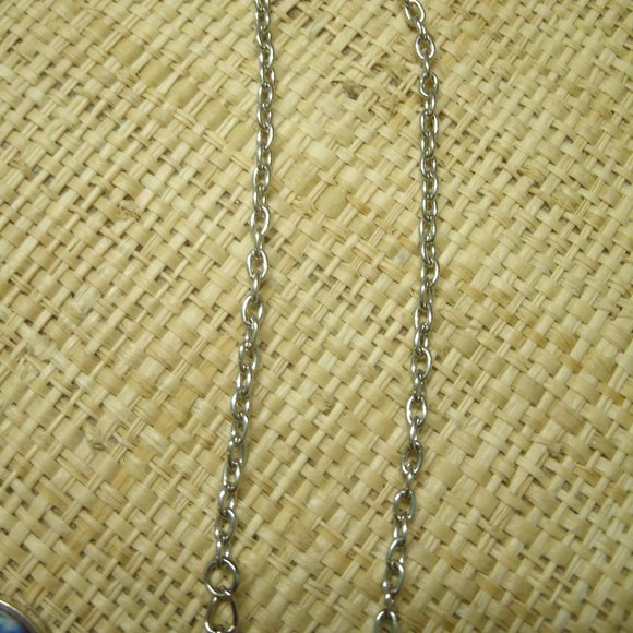 Crescent Moon with Nebula Cabochon Dangle Necklace - Picture 12 of 14